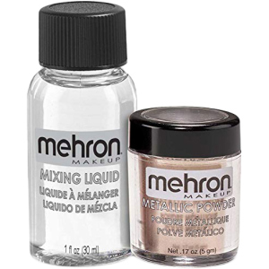 Металлическая пудра-порошок Mehron Metallic Powder + жидкость для смешивания ROSE GOLD (129C-ML-RS) (764294529141)