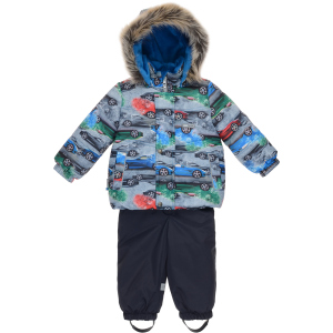 Зимовий комплект (куртка + напівкомбінезон) Lenne Roby 19314/6000 80 см Сірий з блакитним (4741578383046) краща модель в Вінниці