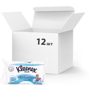 Упаковка вологого туалетного паперу Kleenex CleanCare листовий (змінний блок) 12 пачок по 42 шт (5029053019086) (5029054035351) в Вінниці
