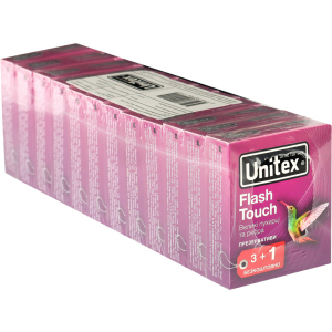 Презервативи Unitex Flash Touch 48 шт (12 упаковок по 4 шт) (798190041155) в Вінниці