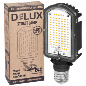 Светодиодная лампа DELUX StreetLamp 40 Вт E40 5500K IP65 (90012691) лучшая модель в Виннице