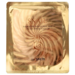 Гелевая маска с муцином улитки и 24К золотом The Saem Snail Essential 24K Gold Gel Mask Sheet 30 г (8806164121108) лучшая модель в Виннице