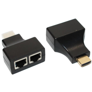 Адаптер Voltronic HDMI-2хRJ-45 Black (YT-SCPE HDMI/2P-30m720P/08516) краща модель в Вінниці