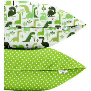 Набір наволочок Cosas Set Pillow Dino Dots Green 50х70 2 шт (4822052023662) ТОП в Вінниці