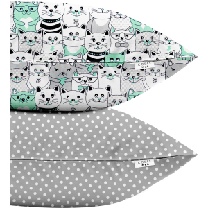 Набір наволочок Cosas Set Pillow Cats Gray Dots Grey 50х70 2 шт (4822052023709) в Вінниці