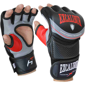 Перчатки для MMA Excalibur 687-01 Hybrid S/10 Серо-черно-красные (687-01/S/10) в Виннице