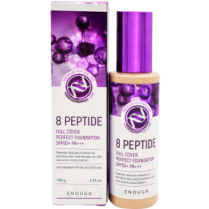 Тональный крем для лица Enough Пептиды 8 Peptide Full Cover Perfect Foundation SPF50+ PA+++ 13 100 мл (8809605870863) в Виннице