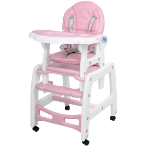 Стільчик для годування Bambi M 1563-8-1 (pink) (6903177035018)