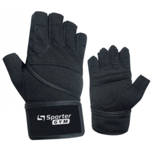 Перчатки тренировочные Sporter Gym Men Fitness Gloves (222.7 B) XXL Full Black (2009999014461) ТОП в Виннице