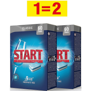 Таблетки для посудомийної машини Start Classic 60 шт + 60 шт (0501081800046) ТОП в Вінниці