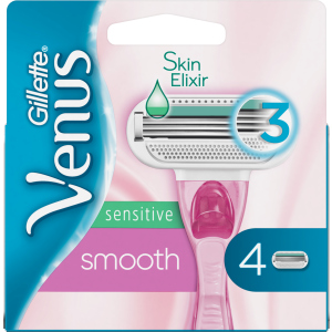Змінні картриджі для гоління (Леза) жіночі Venus Smooth Sensitive 4 шт (7702018575381) рейтинг