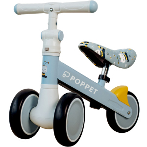 Дитячий триколісний беговел-каталка з безшумними колесами POPPET Кіт Бджілка Хані Весняно-Блакитний (PP-1605B) краща модель в Вінниці
