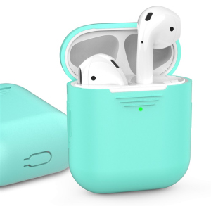 Класичний Силіконовий чохол AhaStyle для Apple AirPods Mint green (AHA-01020-MGR) краща модель в Вінниці