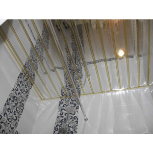хорошая модель Реечный алюминиевый потолок Allux хром зеркальный - золото зеркальное комплект 180 см х 200 см
