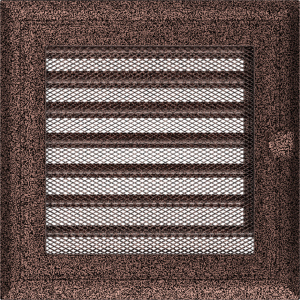 Вентиляційна решітка Kratki Oskar мідна фарбована з жалюзями 17x17 надежный