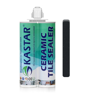 Двокомпонентна епоксидна фуга затірка Kastar Ceramic Tile Sealant Black Pearl/Чорний, 400мл. краща модель в Вінниці