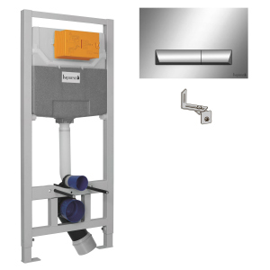 IMPRESE комплект інсталяції для унітазу 3в1 (інсталяція, кріплення, клавіша хром PAN) краща модель в Вінниці