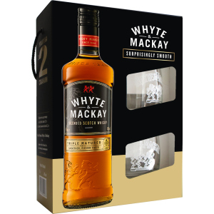 Віскі Whyte&Mackay 0.7 л 40% + 2 келихи (4820196540076) краща модель в Вінниці