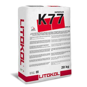 Клей на цементной основе Litokol SUPERFLEX K77 20кг (K77G0020) Серый в Виннице