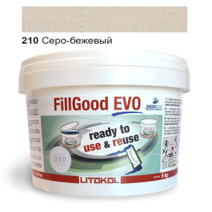 Полиуретановая затирка Litokol FillGood EVO 210 (Серо-бежевый) 5кг. лучшая модель в Виннице