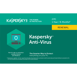 Kaspersky Anti-Virus 2020 продовження ліцензії на 1 рік для 2 ПК (скретч-картка) ТОП в Вінниці