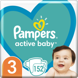 Подгузники Pampers Active Baby Размер 3 (Midi) 6-10 кг 152 шт (8001090951533) ТОП в Виннице