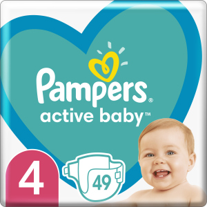 Підгузки Pampers Active Baby Розмір 4 (Maxi) 9-14 кг 49 шт (8001090949851) краща модель в Вінниці