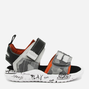 Сандалии VUVU KIDS Light grey/Grey camouflage/black and dark orange 3726 33 (2) 1 Серый/Хаки/Оранжевый/Черный (8380001372633)