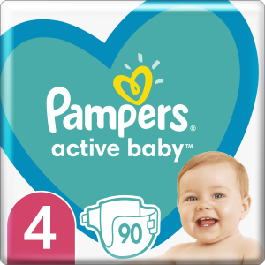 Підгузки Pampers Active Baby Розмір 4 (Maxi) 9-14 кг 90 шт (8001090950376) в Вінниці