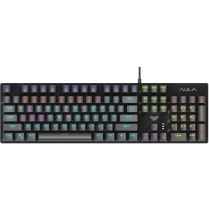 хорошая модель Клавиатура проводная Aula Retribution Mechanical Keyboard EN/RU Red switch (6948391240336)