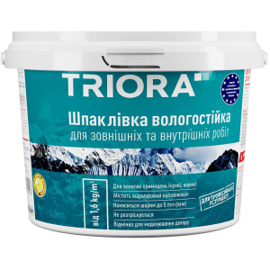 Шпаклівка вологостійка TRIORA Акрилова 8 кг Біла (4823048024489) в Вінниці
