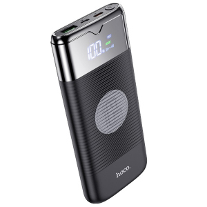 Powerbank Hoco 10000mAh с беспроводной зарядкой для iPhone/Android 18W/3A, QC/PD black лучшая модель в Виннице