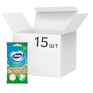 Упаковка вологих серветок Zewa Protect 10 шт х 15 упаковок (7322540883756)