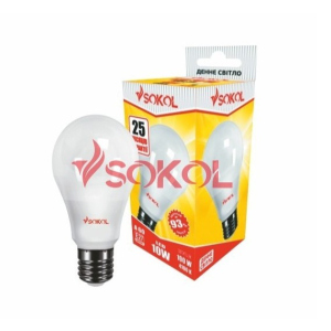 Набор 100 шт. LED лампа SOKOL A60 7.0W 220В E27 4100К ТОП в Виннице