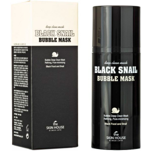 Маска The Skin House кислородная с улиткой и древесным углем Black Snail Bubble Mask 100 мл (8809080823217) лучшая модель в Виннице