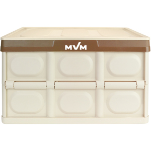 Ящик для зберігання MVM розкладний з кришкою FB-1 55л Бежевий (FB-1 55L BEIGE) краща модель в Вінниці