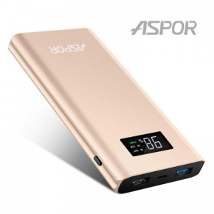 Універсальна мобільна батарея Aspor Q388 10000mAh Gold ТОП в Вінниці