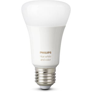 Умная лампа Philips Hue Single Bulb E27, 9W(60Вт), 2000K-6500K, Color, Bluetooth, димируемая (929002216824) лучшая модель в Виннице