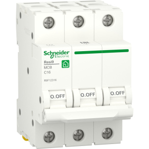 Автоматичний вимикач Schneider Electric RESI9 16 А, 3P, крива С, 6кА