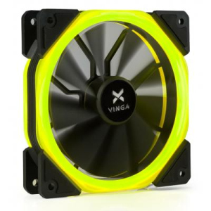 Кулер для корпуса Vinga LED fan-02 yellow