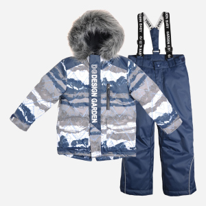 Зимовий комплект (куртка + напівкомбінезон) Garden Baby 102023-63/32 122 см Сіро-синя абстракція/Синій (4821020233331)