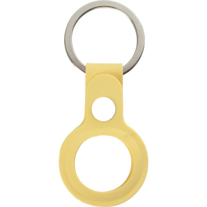 Чехол-брелок ArmorStandart Silicone Ring with Button для Apple AirTag Yellow ТОП в Виннице