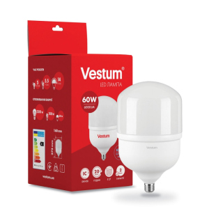 Лампа LED Vestum T160 60W 6500K 220V E27 (1-VS-1605) лучшая модель в Виннице