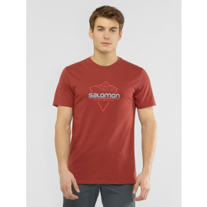 Футболка Salomon Blend Logo Tee M LC1408500 S Коричнева (0193128345792) в Вінниці