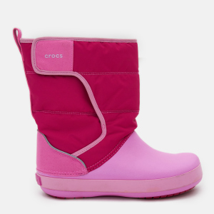 Чоботи Crocs Kids Lodge Point Snow Boot K 204660-6LR-J4 36-37 Рожеві (191448212930_9001046483506) в Вінниці