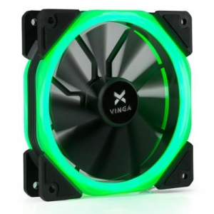 хорошая модель Кулер для корпуса Vinga LED fan-02 green