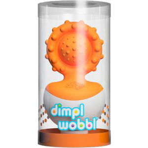 Прорезыватель-неваляшка Fat Brain Toys dimpl wobl оранжевый (F2172ML) (811802024442) лучшая модель в Виннице