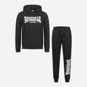 Спортивний костюм Lonsdale Cloudy 117199-1500 XXL Black/White (4251522375138) краща модель в Вінниці