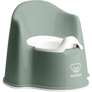 Горщик-крісло BabyBjorn Potty Chair Темно-зелений/Білий (55268) краща модель в Вінниці