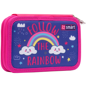 Пенал твердий Smart подвійний HP-01 Follow the rainbow фіолетовий (532818) краща модель в Вінниці